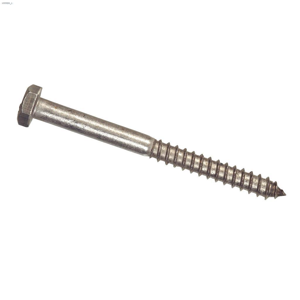 1/4" x 1" Hex Lag Screw-4/Pack