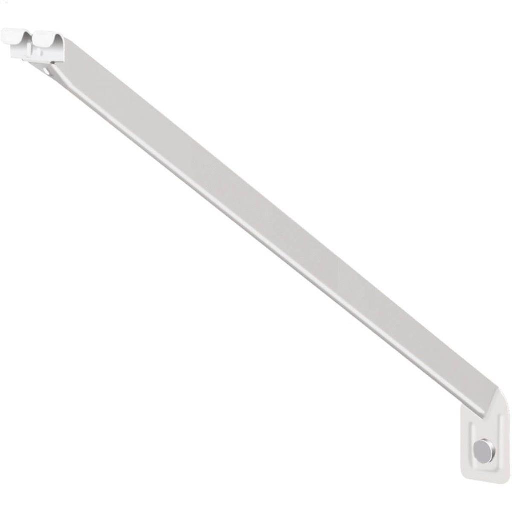 16" x 1" Epoxy Coated White Steel Wire Shelf Bracket-1/Pack