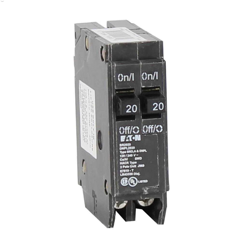 2 Pole (2) 20 A Type DNPL Plug-In Circuit Breaker