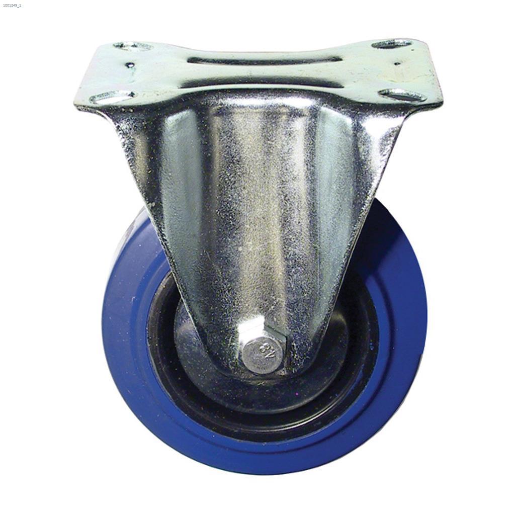 Dyna-tred 4" Blue Rubber Wheel Rigid Caster