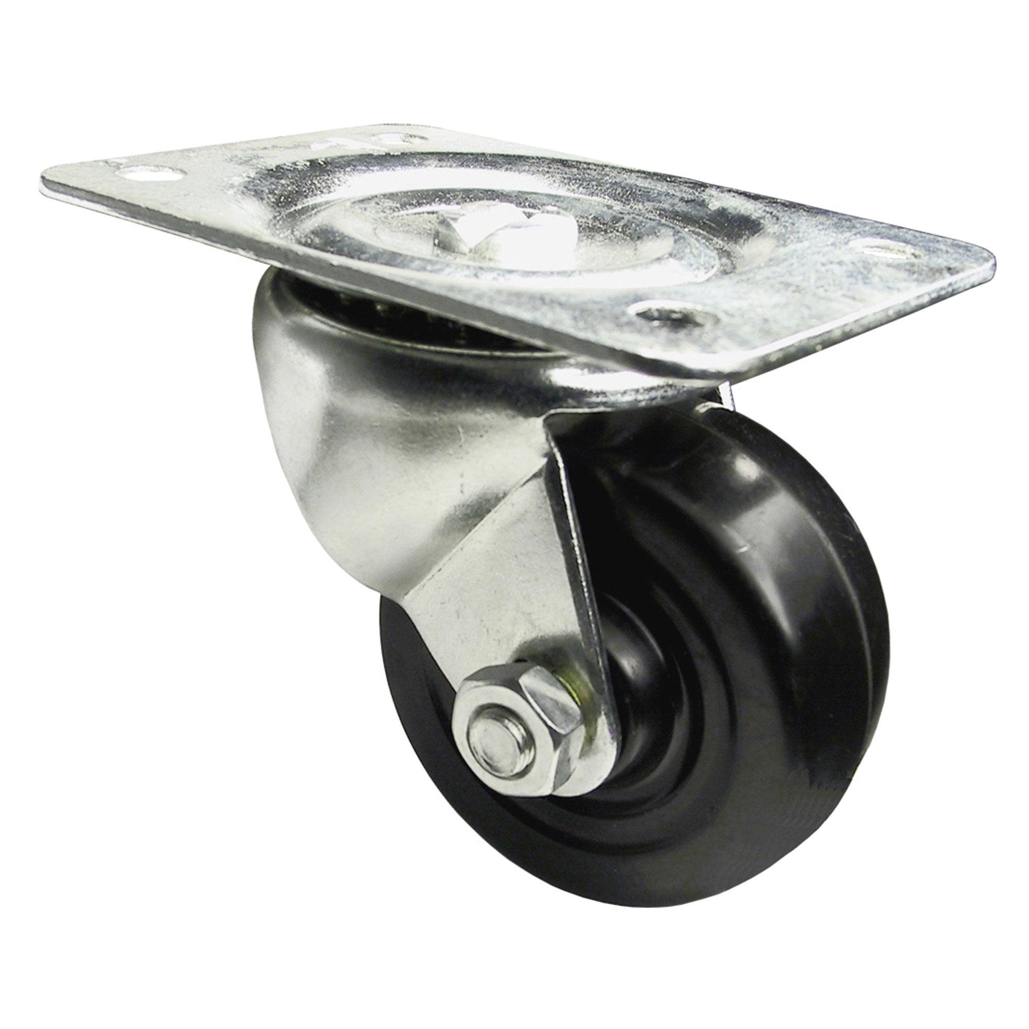 2-1/2" Black Soft Rubber Wheel Swivel Caster