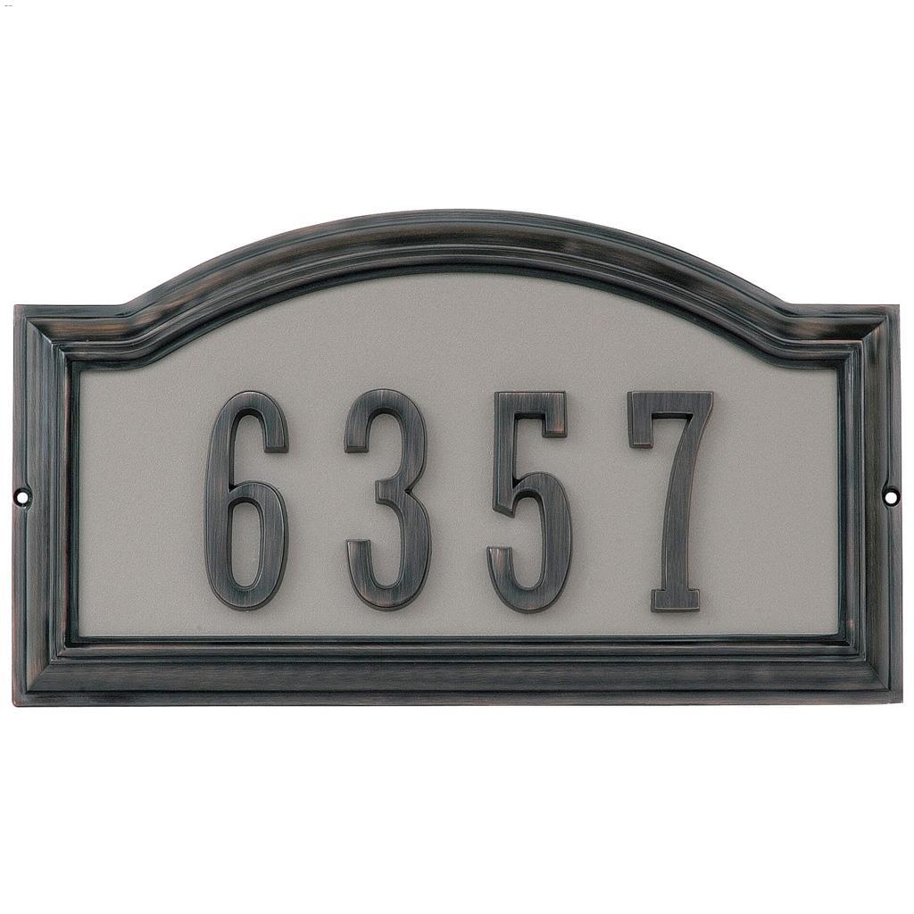 Aged Bronze Address Plaque