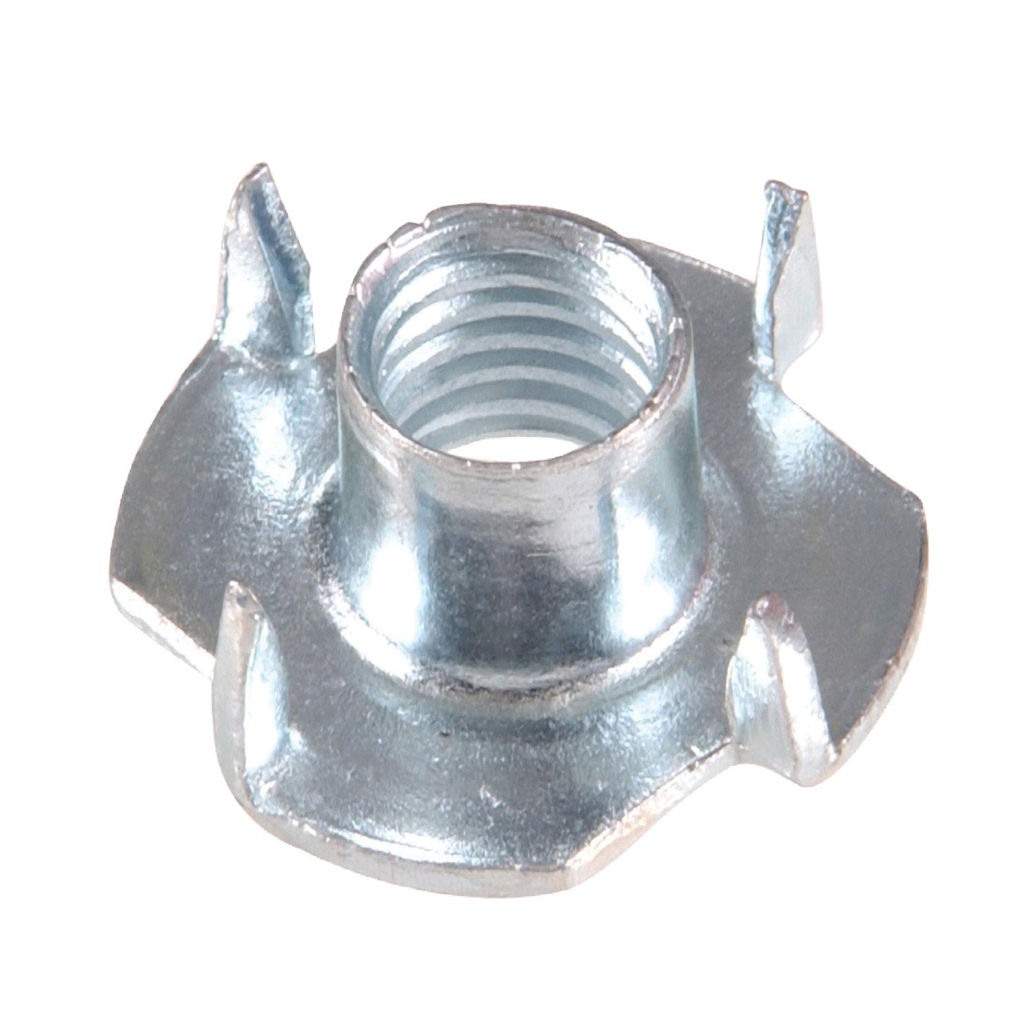1/4-20 x 9/16" x 3/4" Zinc Plated Prong Tee Nut