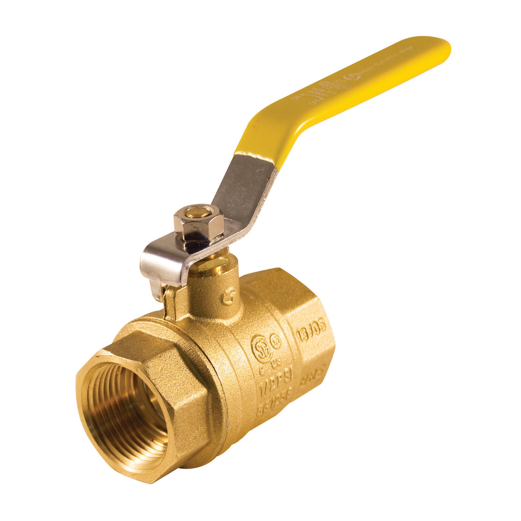 3/8" 600 PSI Threaded Two Piece Forged Brass Gas Ball Valve