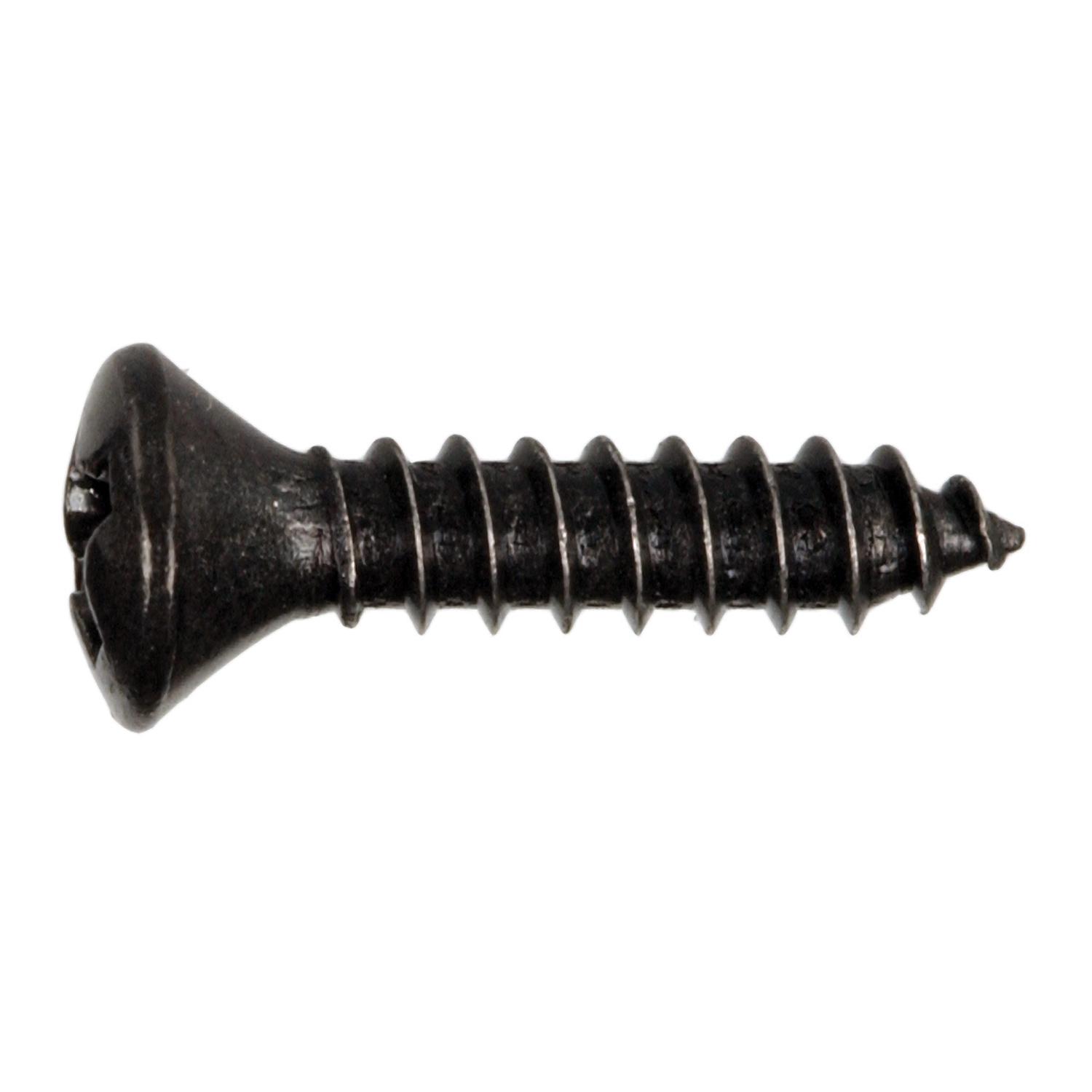 #8 x 3/4" Black Chromate Oval Decorative Metal Screw