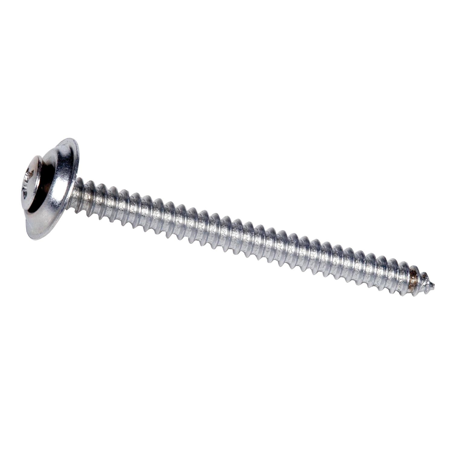 #8 x 1-1/2" Chrome Oval Head Trim Screw With Washer