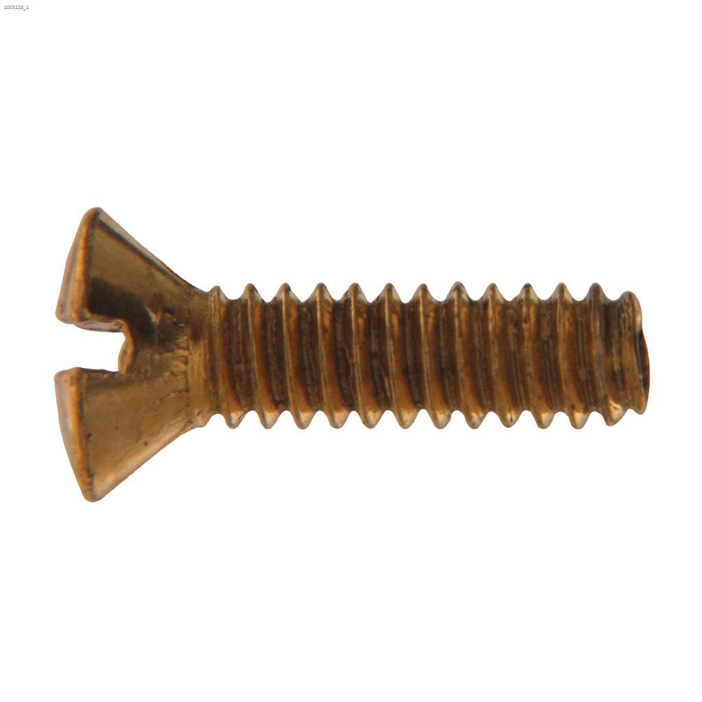#6-32 x 1/2" Brass Electrical Switch Plate Screw