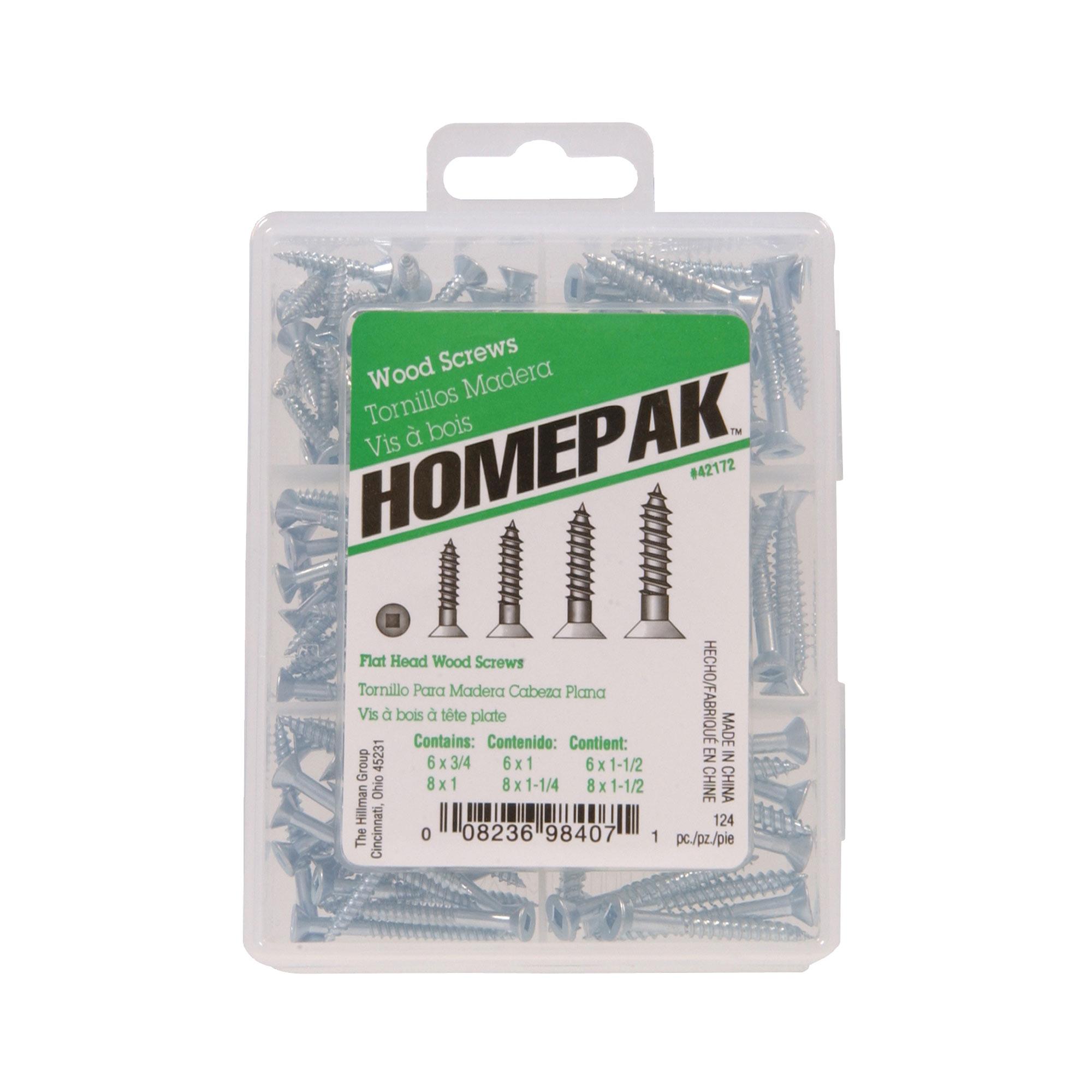 #9 x 2" Zinc Flat Head Wood Screw-6/Pack