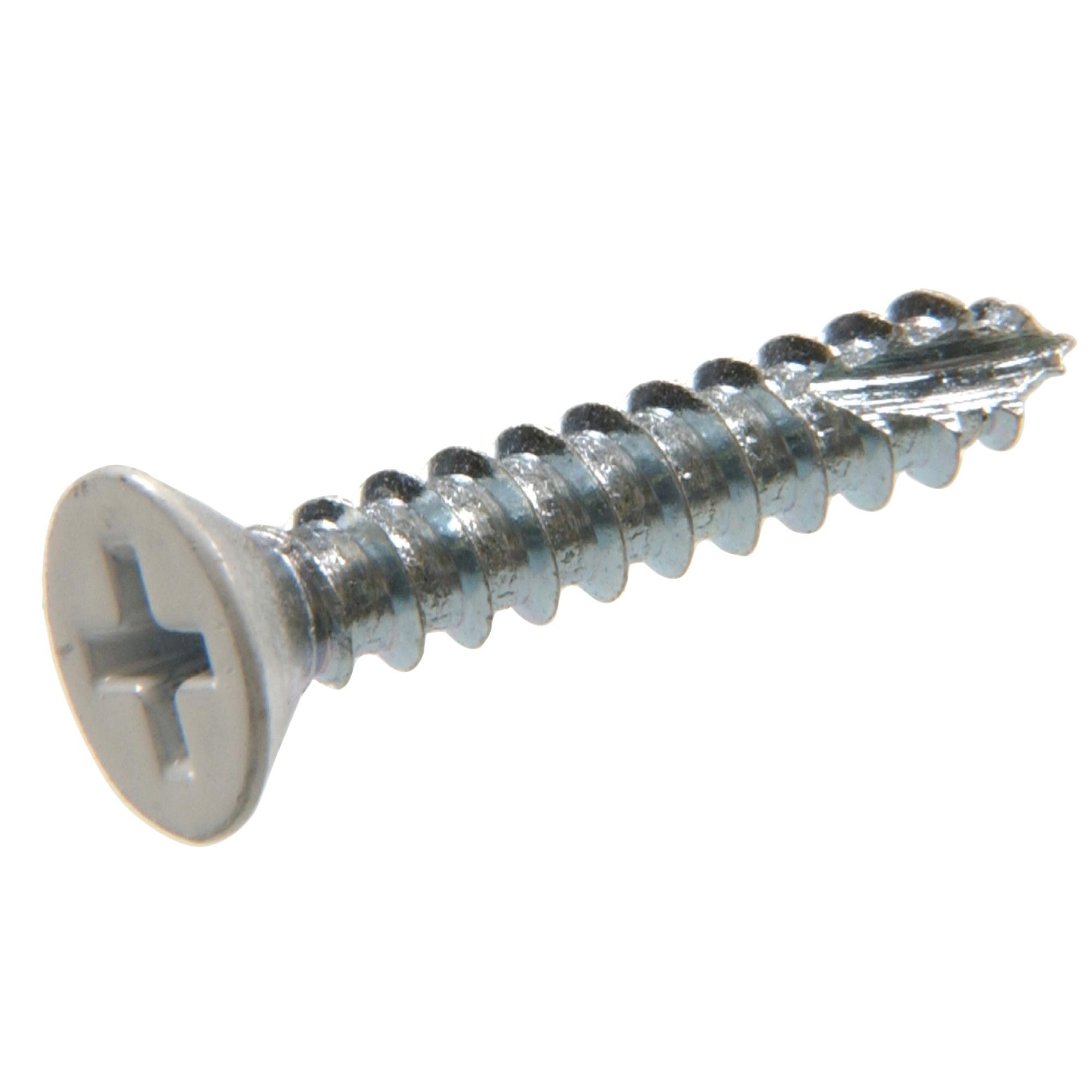 #9 x 2-1/2" White Flat Head Hinge Screw-3/Pack
