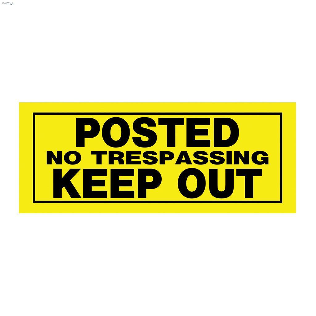 6" x 15" Black On Yellow Posted Keep Out Heavy Duty Sign
