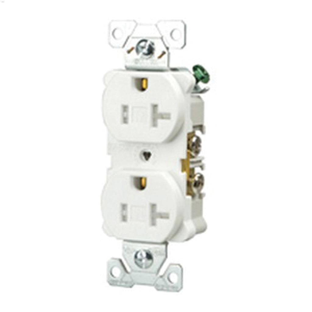 20 A White Tamper Resistant Single Receptacle