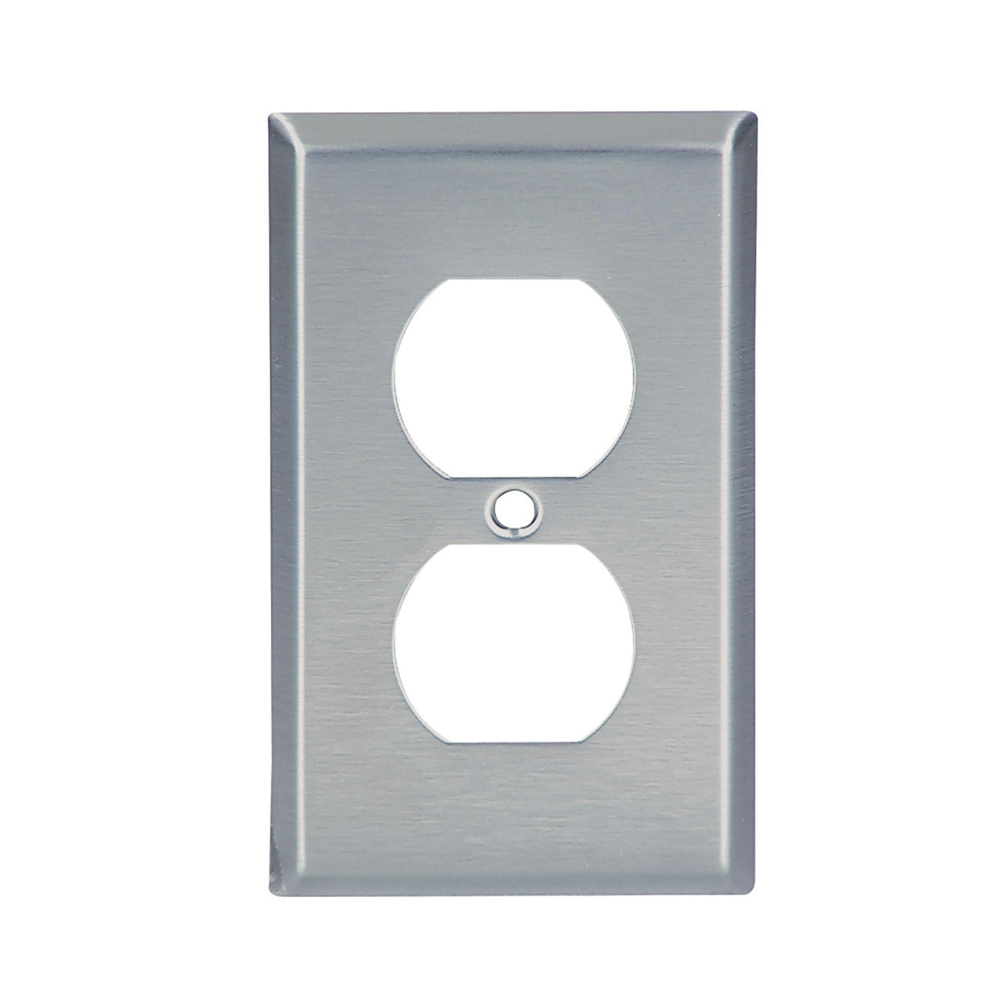 302/304 Stainless Steel (1) Duplex Receptacle Wallplate