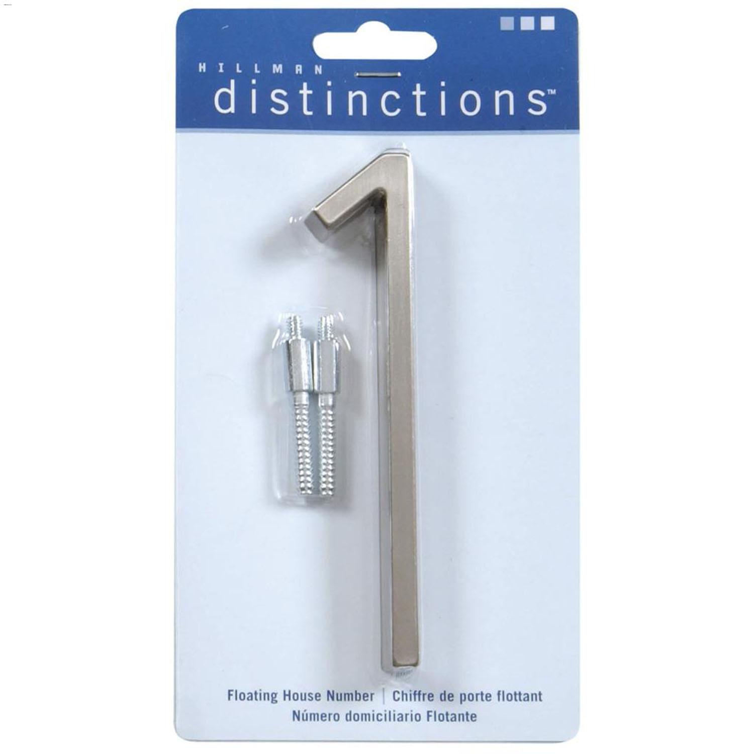 5" Brushed Nickel Floating Mount House Number