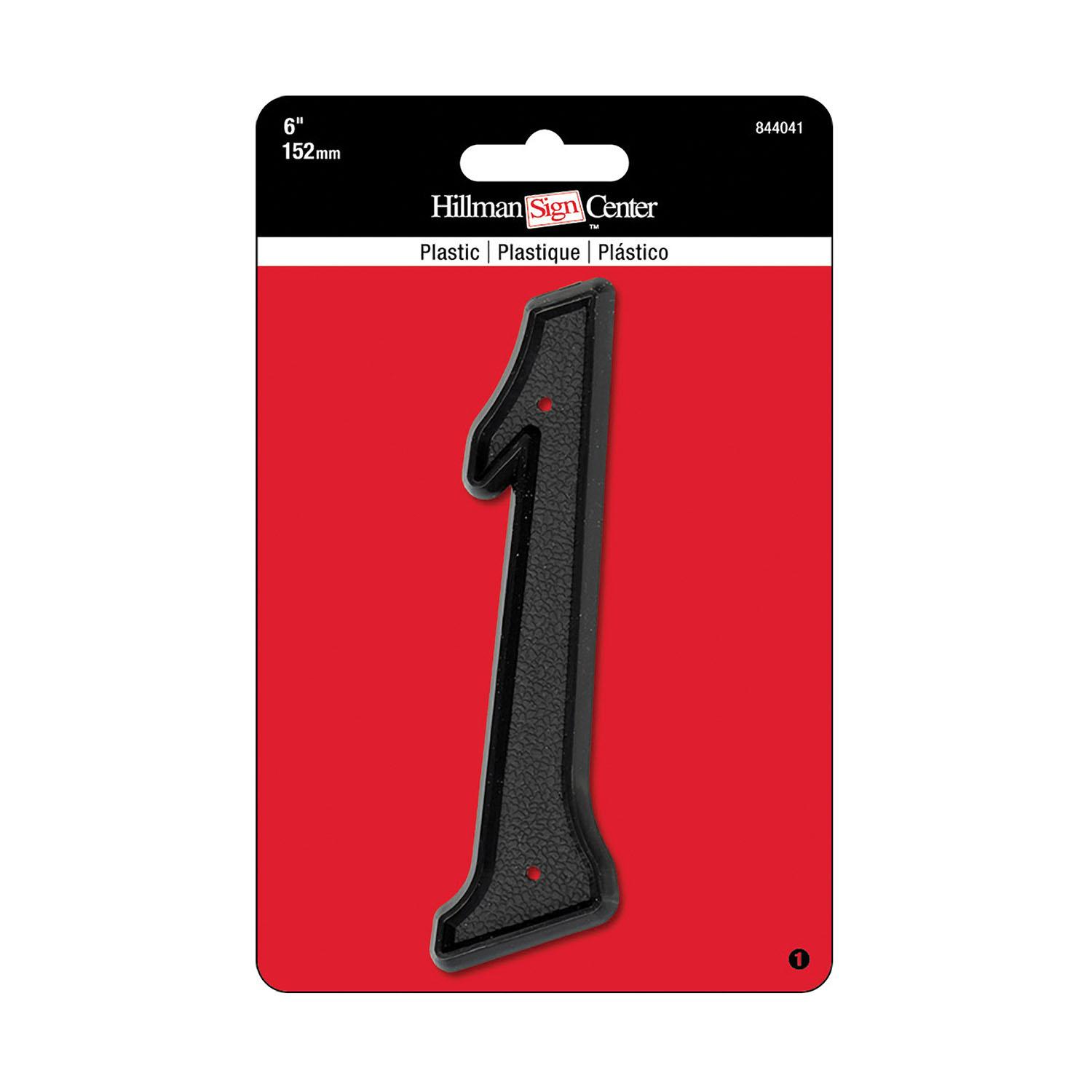 6" Plastic Black House Number
