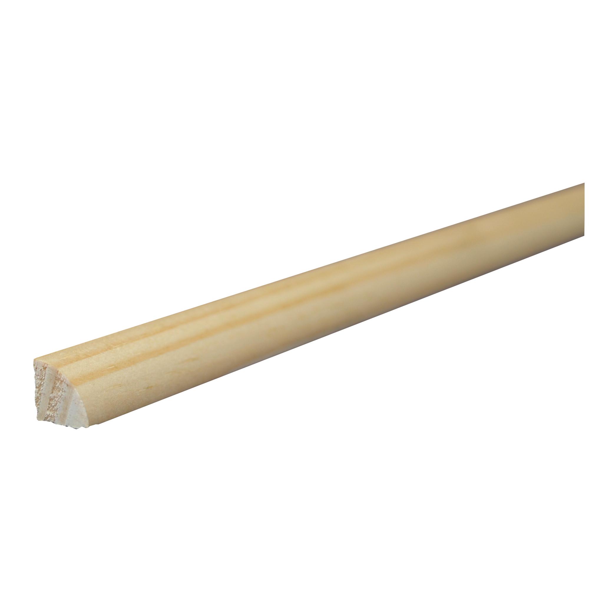 1/2" x 1/2" x 8' Quart-de-rond en pin clair massif