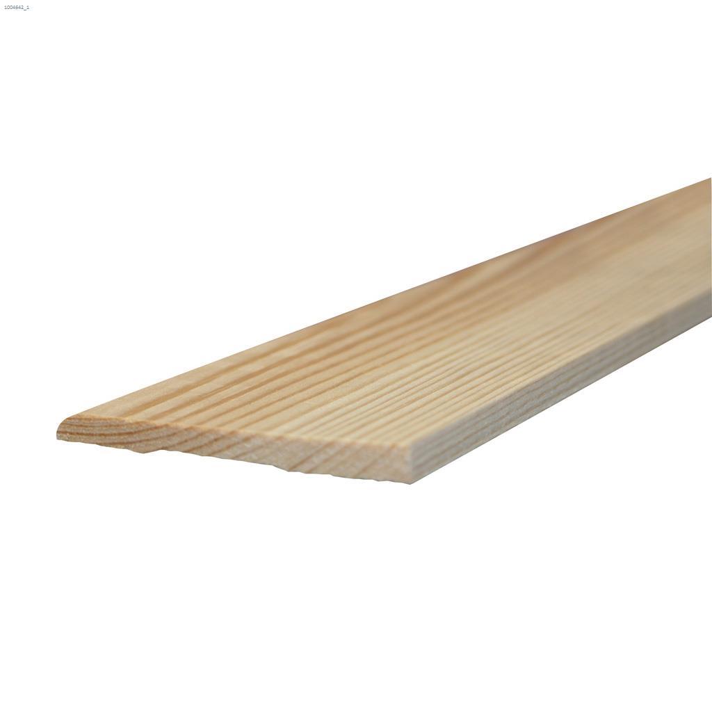 3-1/8" x 5/16" x 8' Plinthe biseautée en pin
