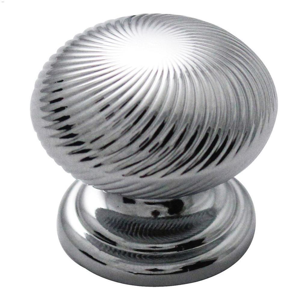 1-1/8" Chrome Carbonite Cabinet Knob
