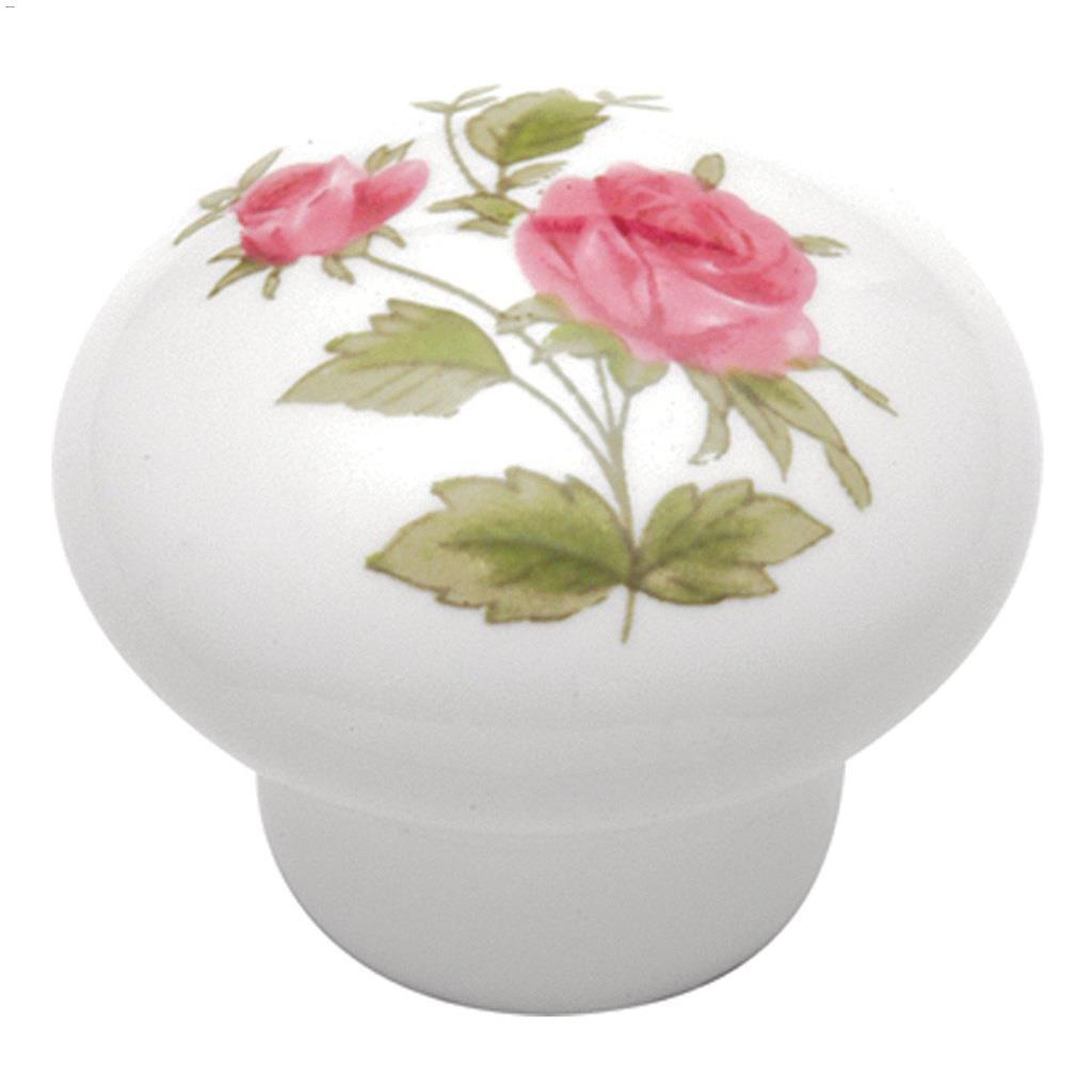 1-1/6" Pink Rose English Cozy Door Knob