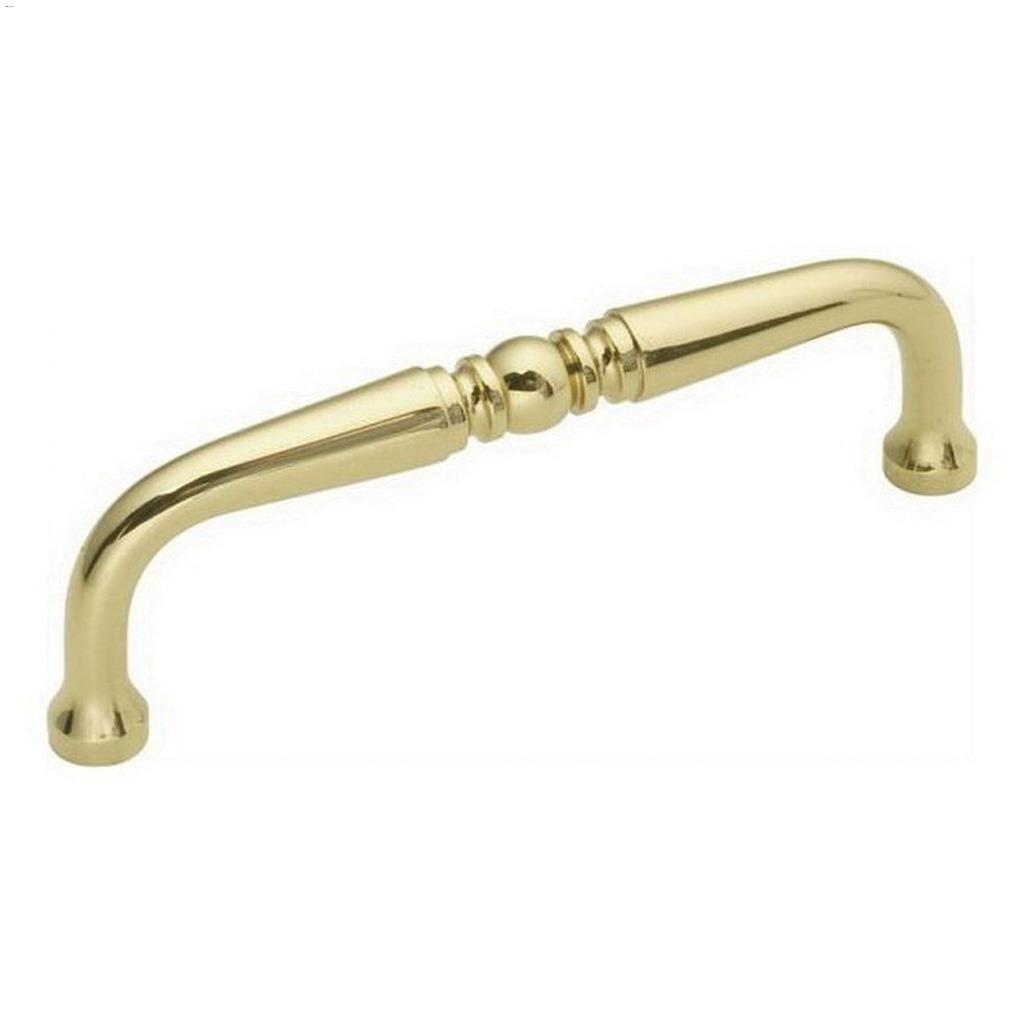 3-1/2" Polished Brass Power & Beauty Door Pull