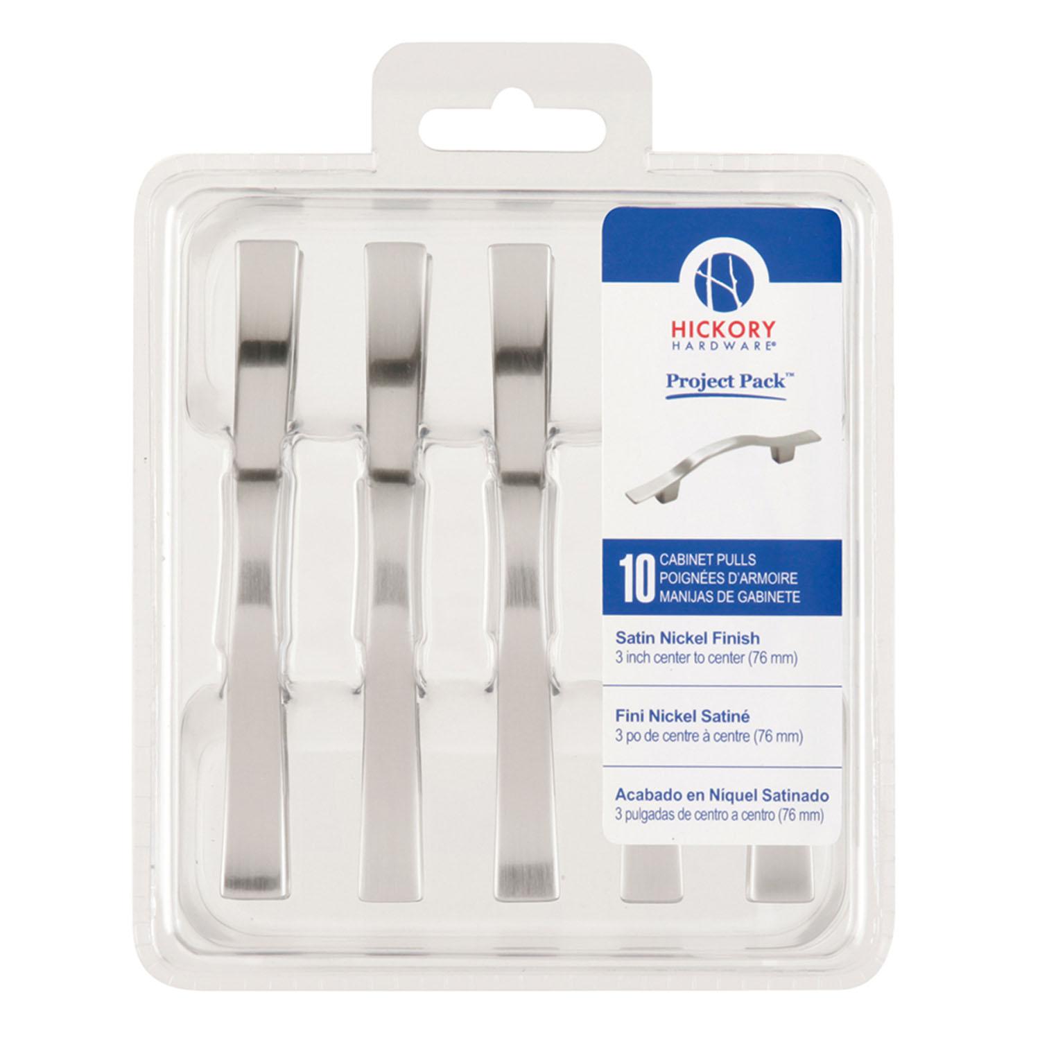 3" Satin Nickel Door Pull-10/Pack