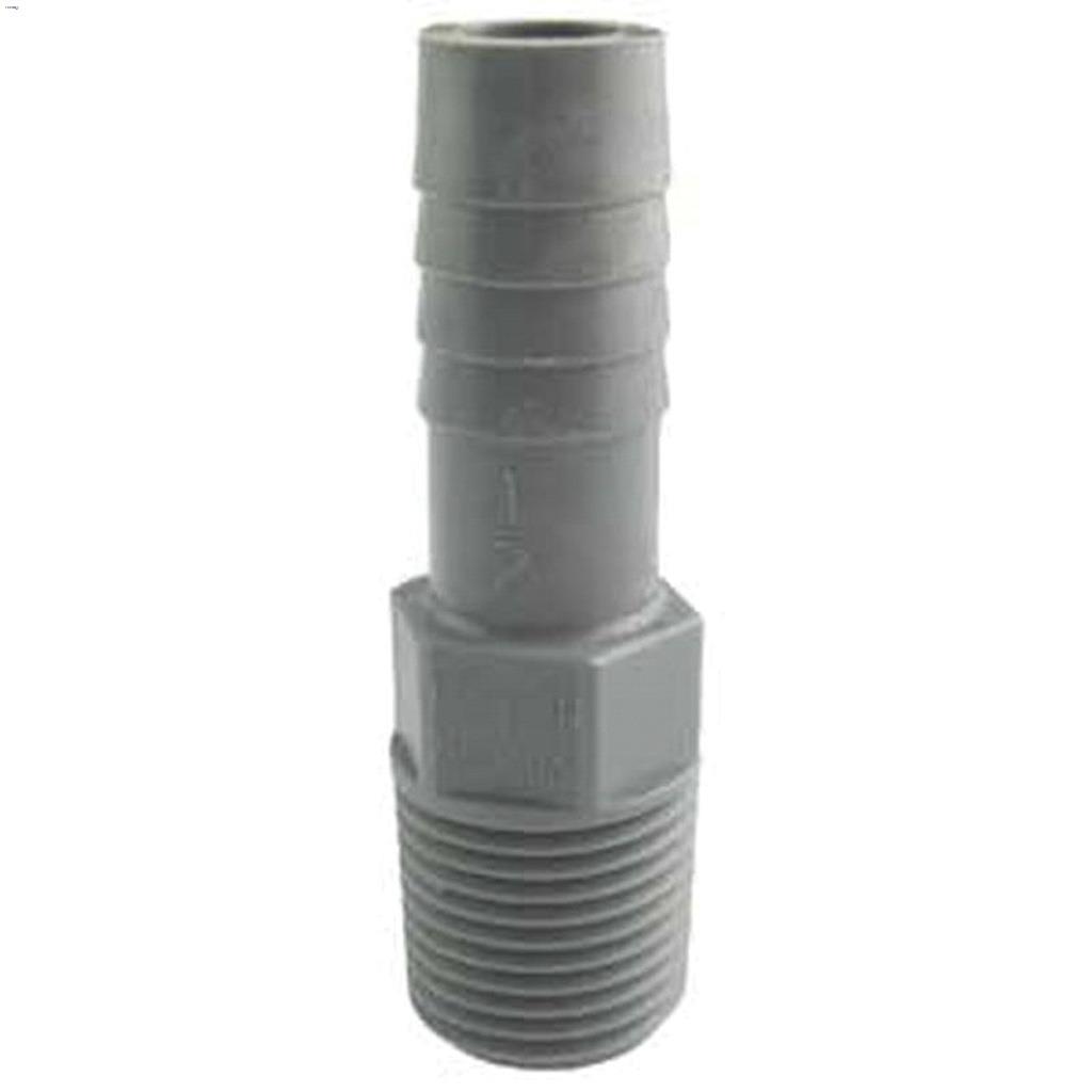 1/2" Insertion x adaptateur tuyau en polyéthylène gris MPT