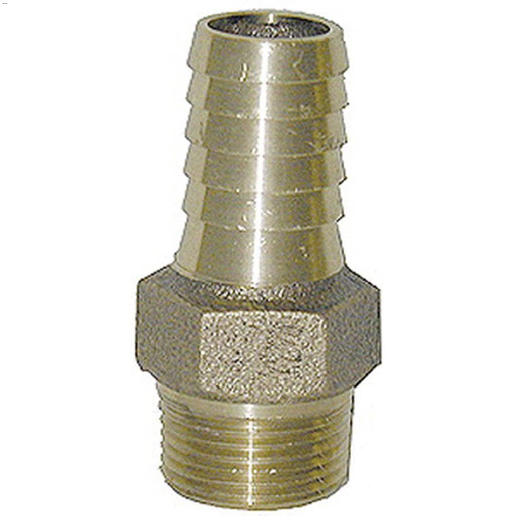 1/2" x 1/2" MPT x Insertion d'adaptateur de tuyau en bronze