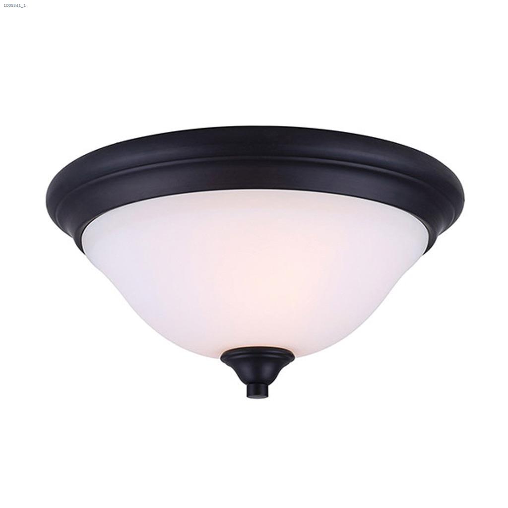 Rue 14" Rubbed Antique Bronze Flush Mount