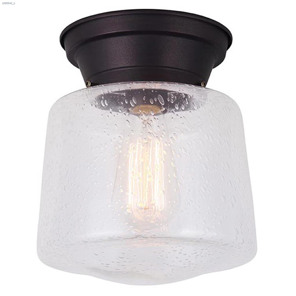 Mill 8" Oil Rubbed Bronze Flush Mount