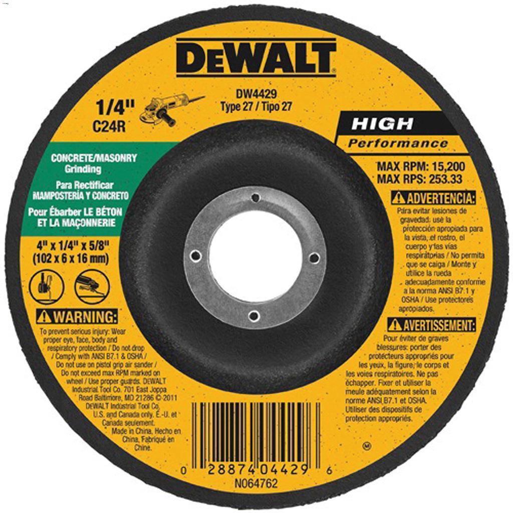 4-1/2" x 1/8" Silicon Carbide Grinding Wheel