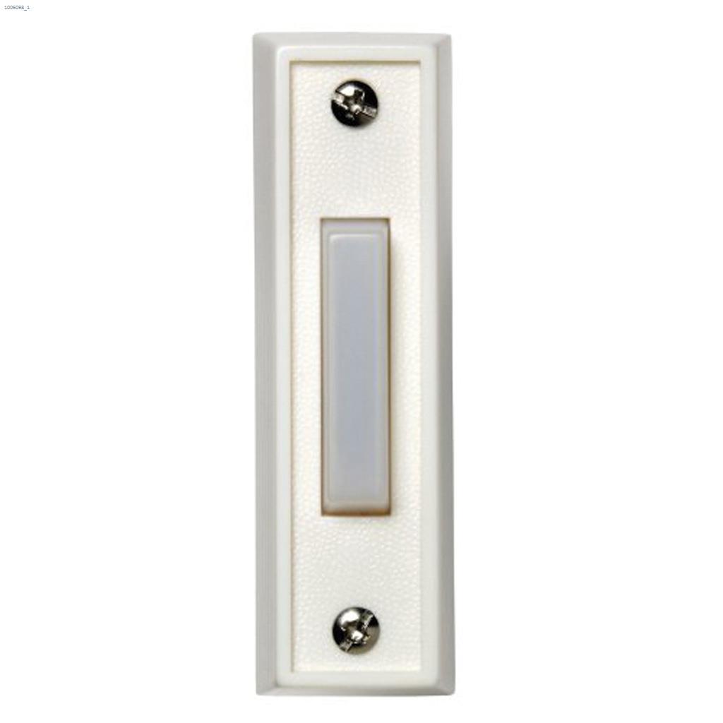 UV Resistant Plastic White Traditional Wired Push Button
