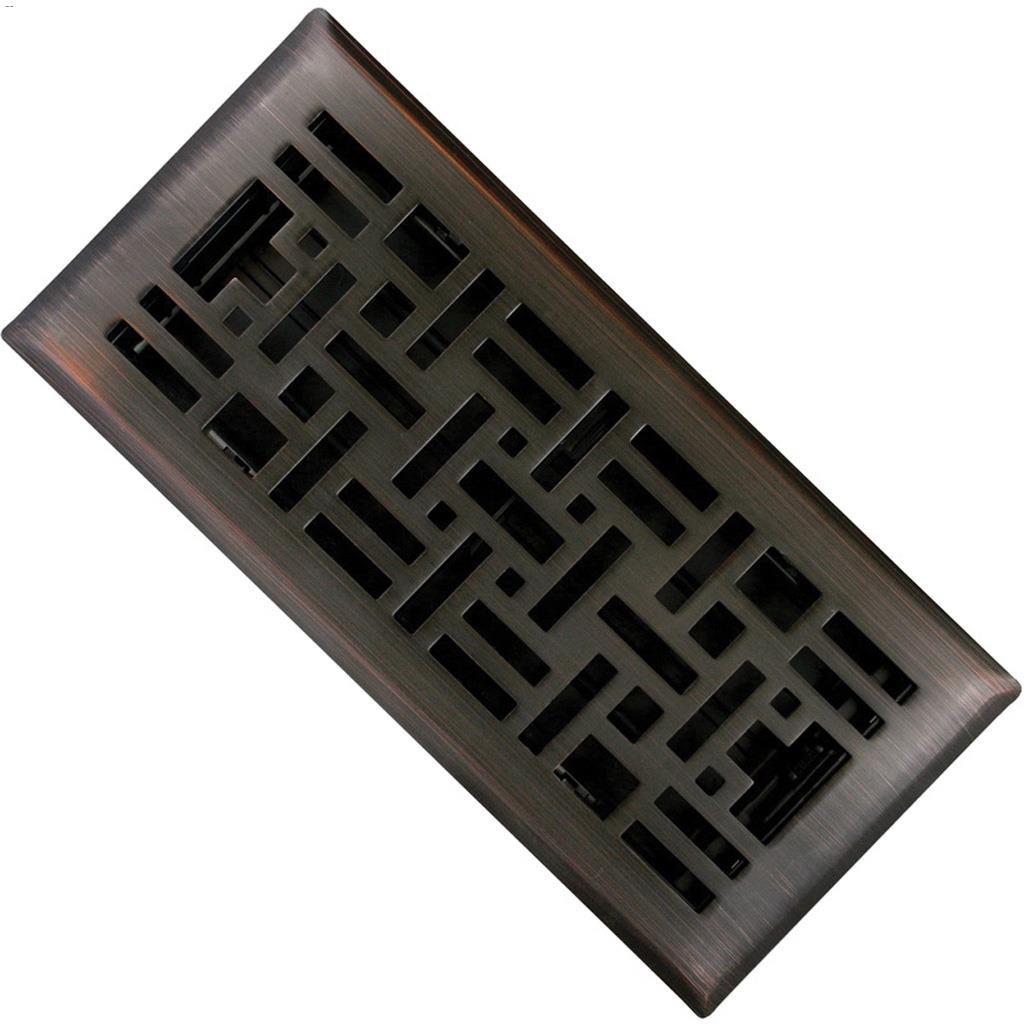 4" x 10" Oil Rubbed Bronze Arts & Craft Floor Register