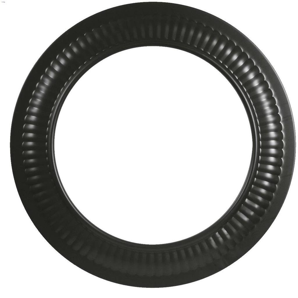6" Black Matte Single Wall Trim Collar