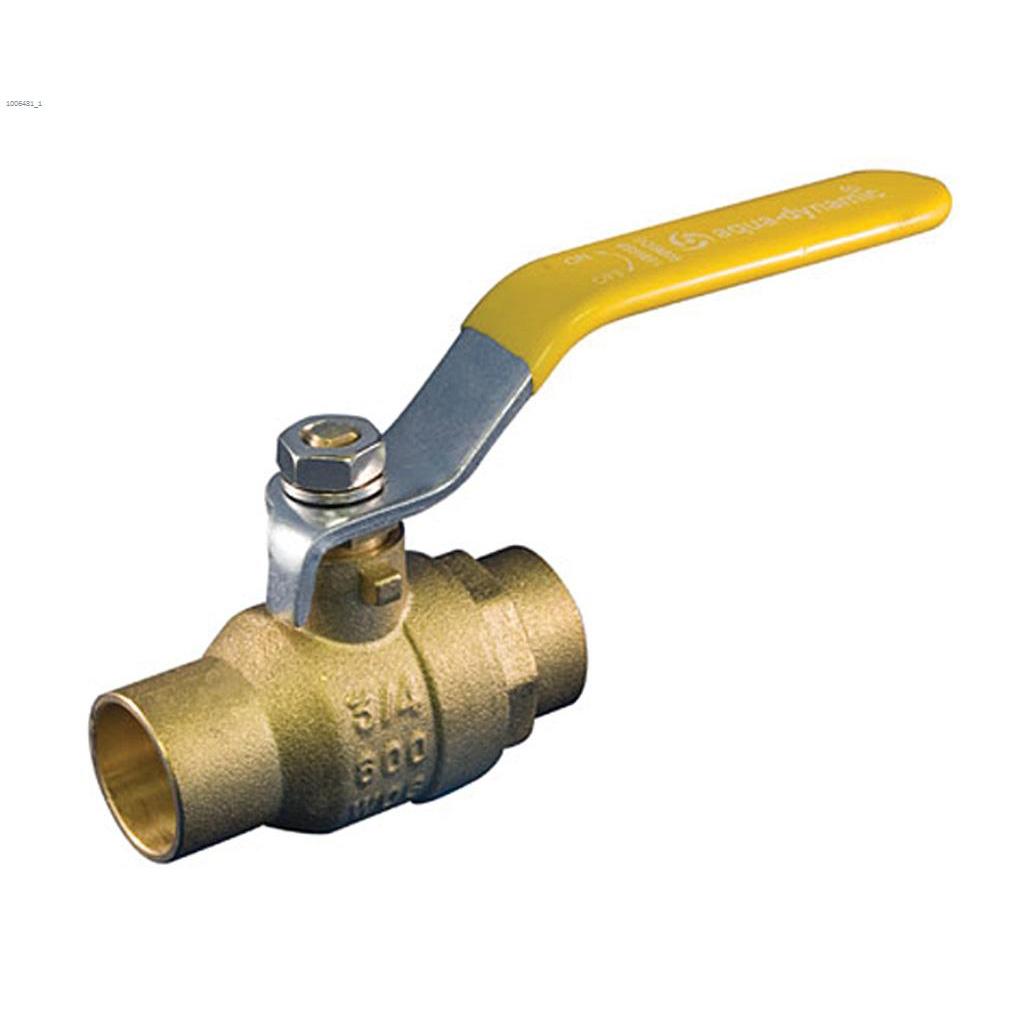 1/2" Solder Forged Brass Full Port Ball Valve