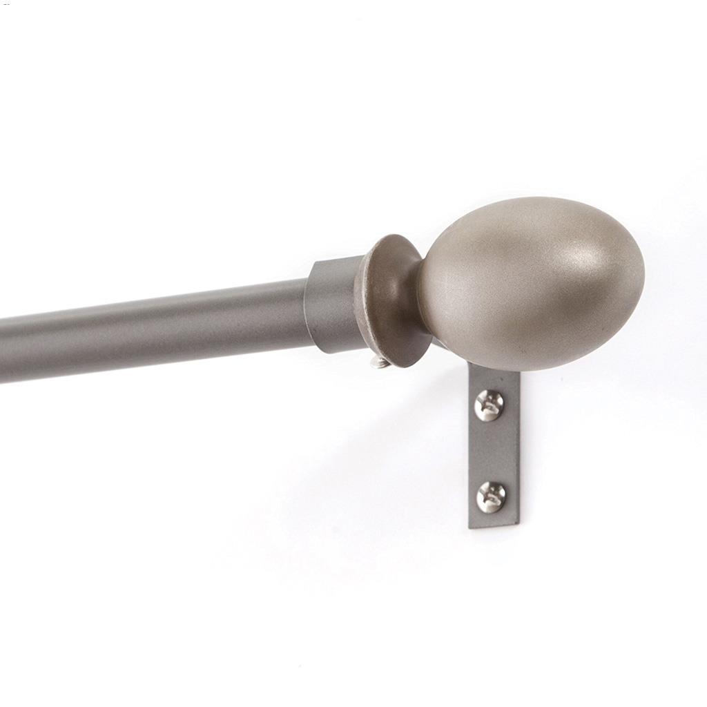 5/8" 48 - 86" ANTPWT Baldwin Single Window Curtain Rod