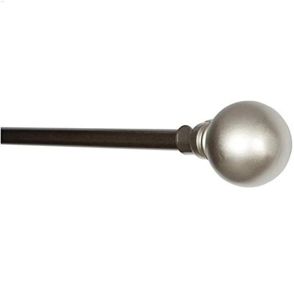 3/4" 66 - 120" Brushed Nickel Mercer Single Curtain Rod