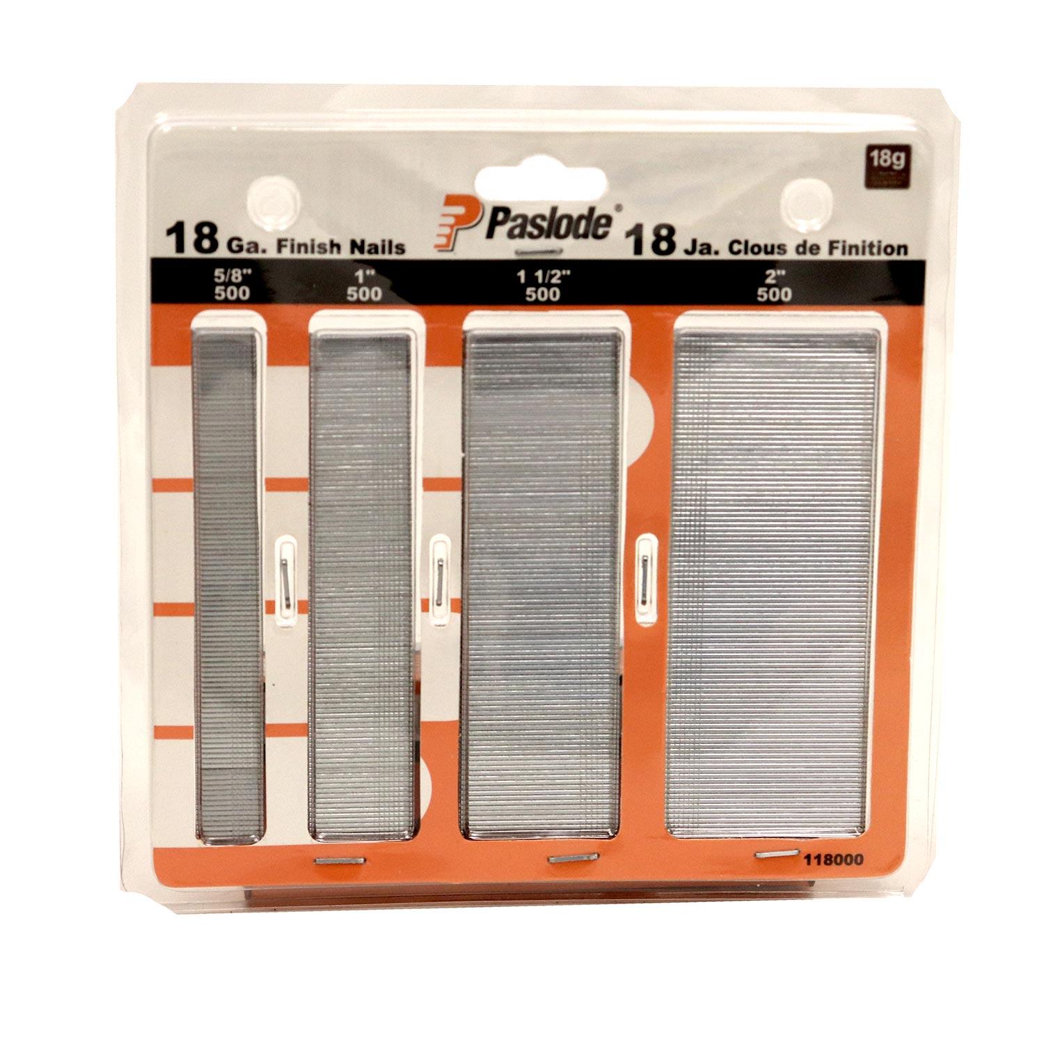 18 Gauge Galvanized Brad Nail-4 x 500 Multi Pack
