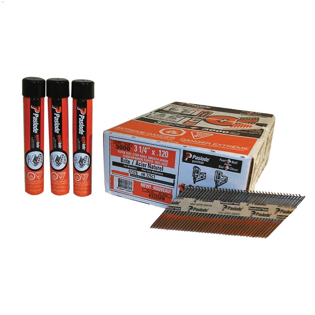 3-1/4" Framing Fuel+Nail Combo Pack-3000/Box