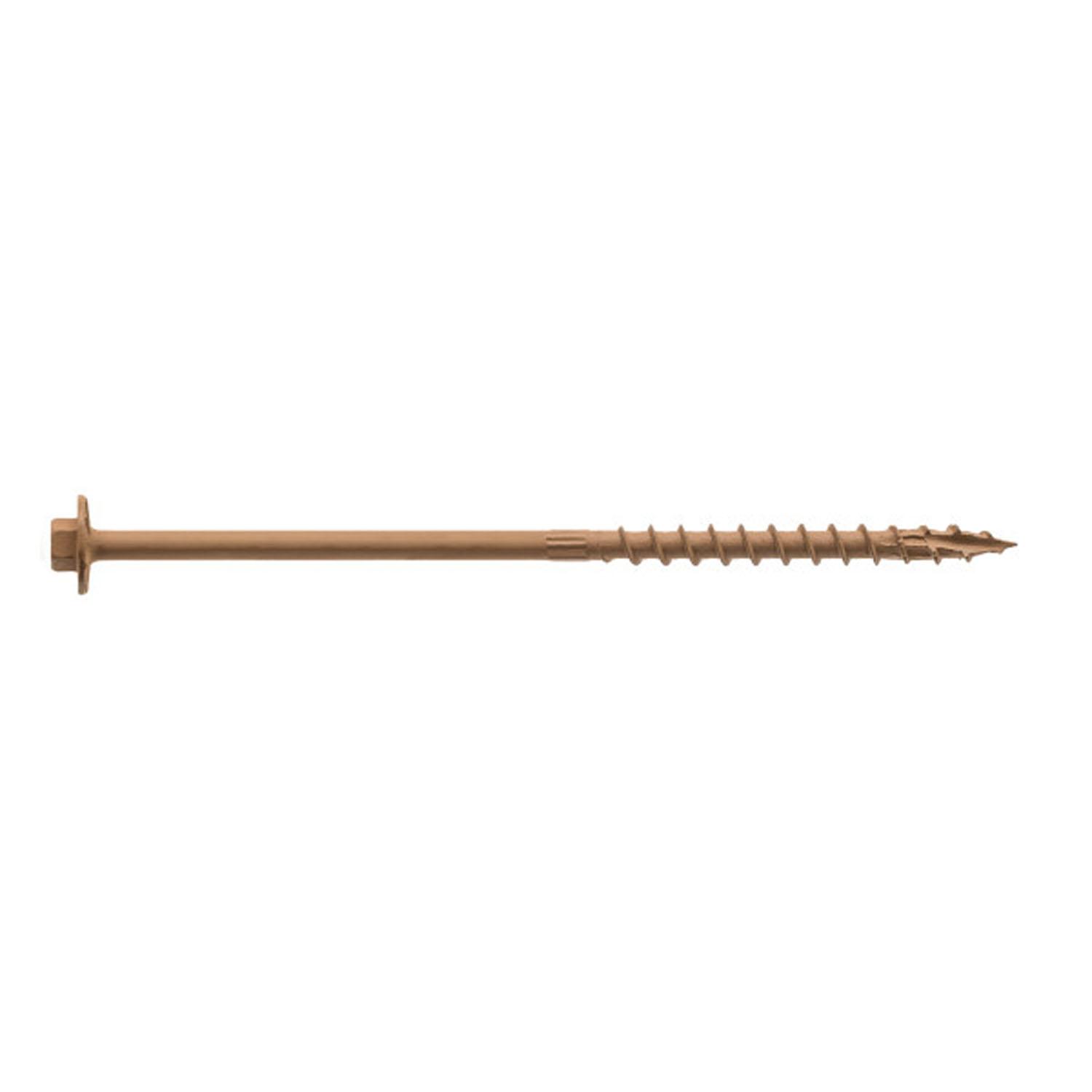 6" Double-Barrier Coat Hex Washer Head Timber Screw-12/Pack