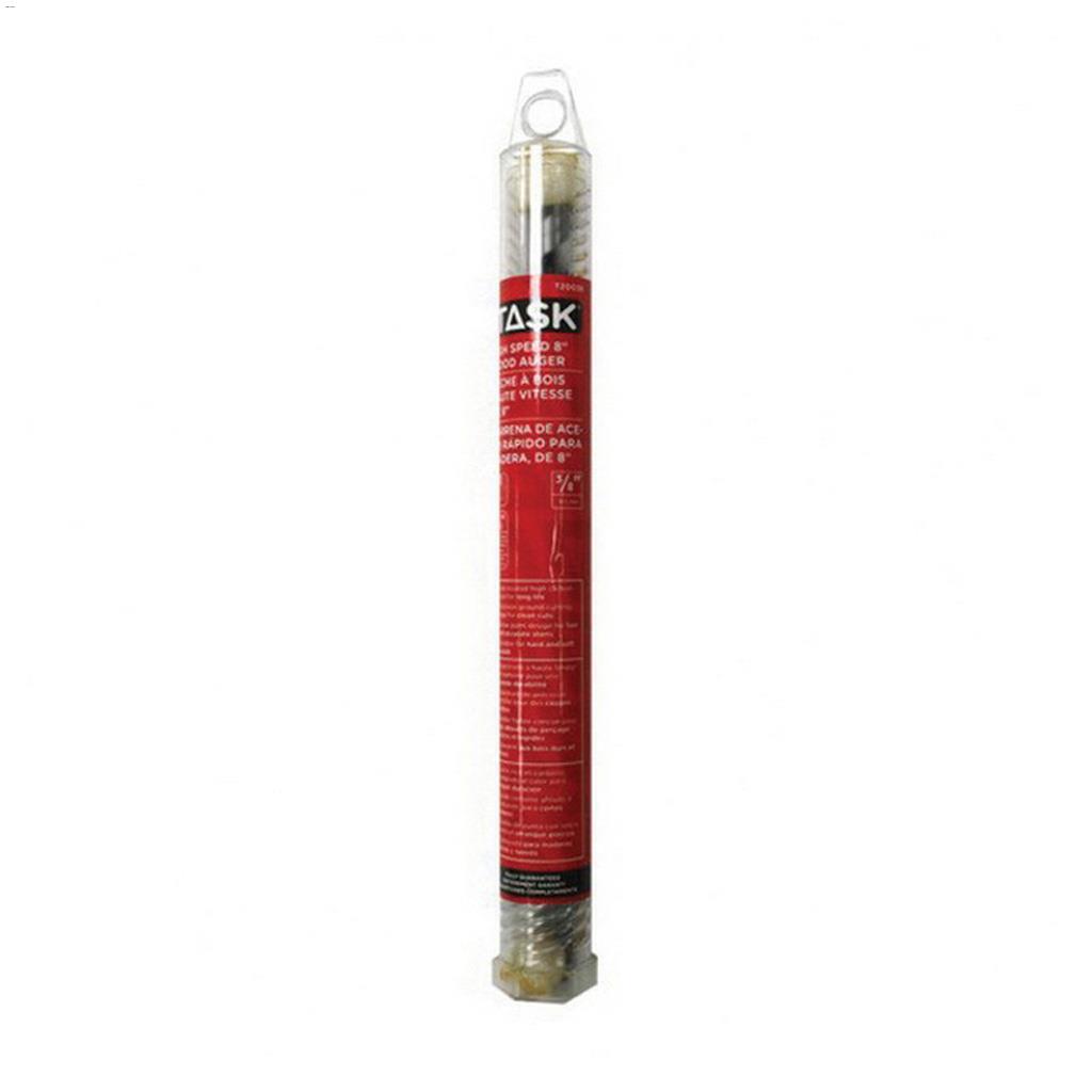 3/8" x 8" High Carbon Steel High Speed Wood Auger Bit