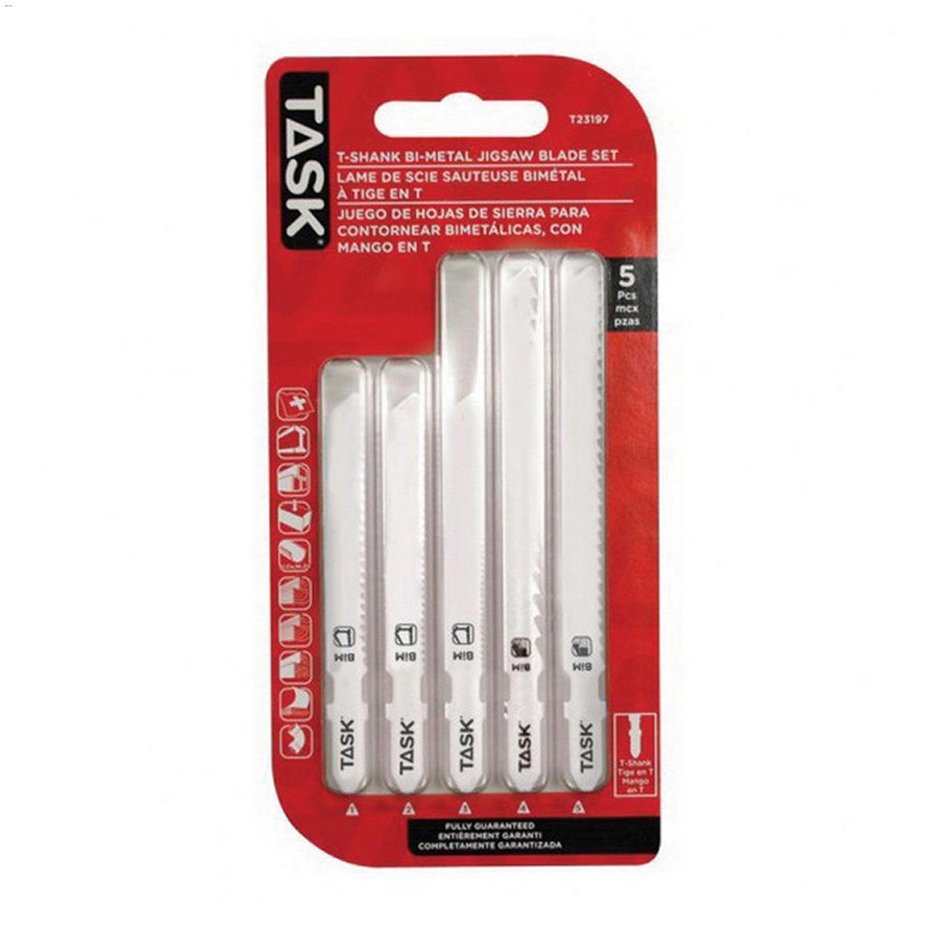 Bi-Metal 5 Piece T Shank Jig Saw Blade Set