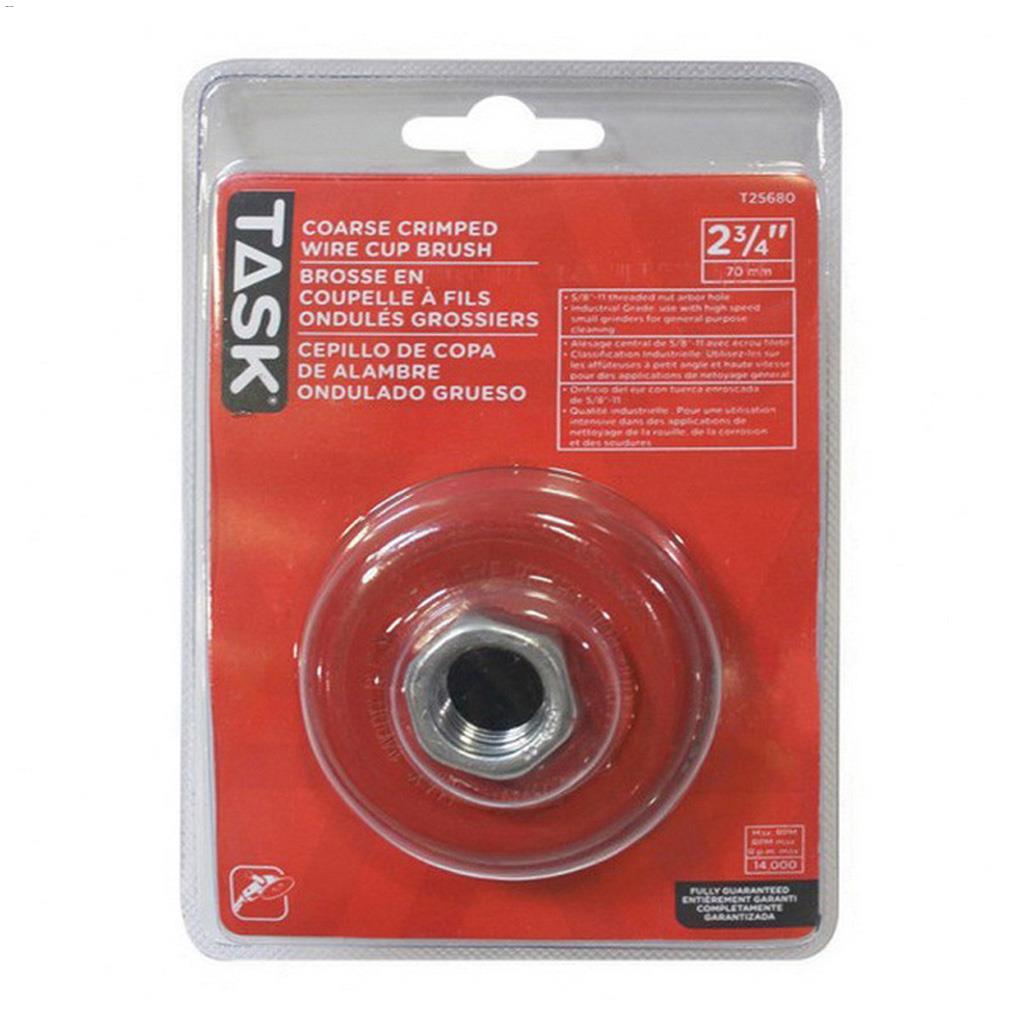 2-3/4" Coarse Steel Industrial Crimp Cup