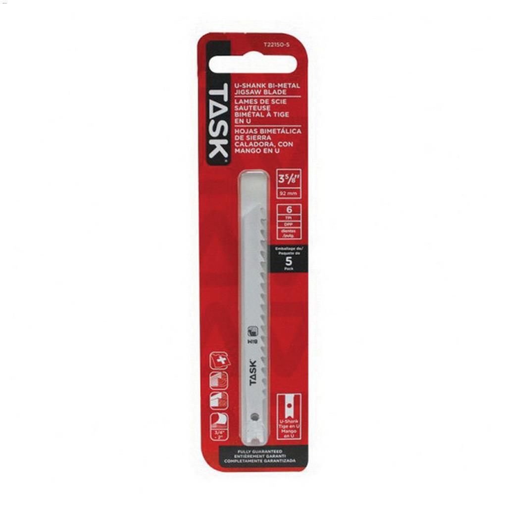 3.61" 6 TPI Bi-Metal U Shank Jig Saw Blade-5/Pack