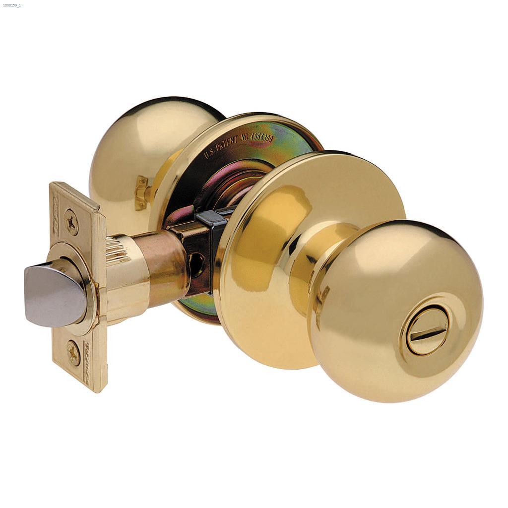 Villa Privacy Knob Polished Brass
