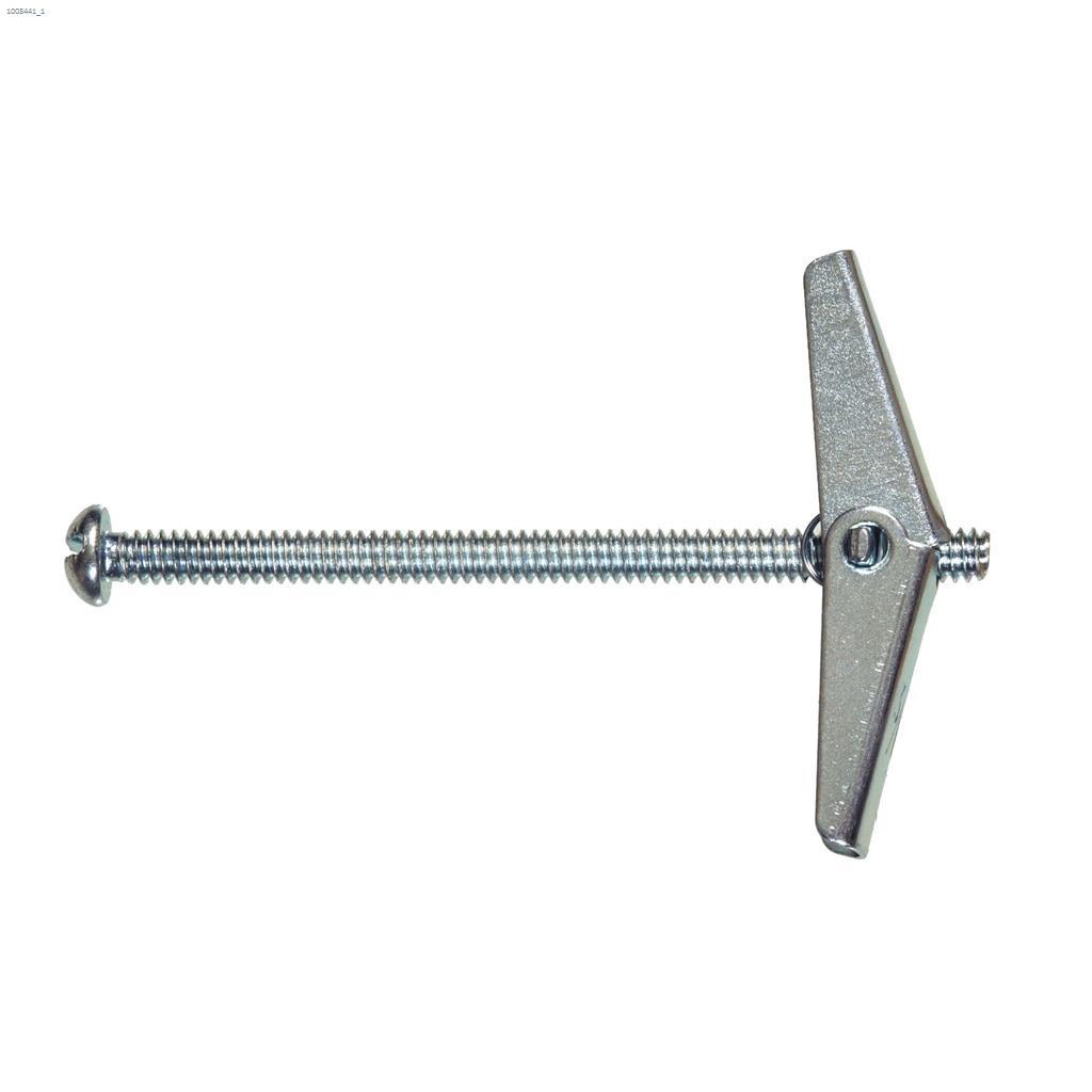 1/4" x 4" Round Head Spring Wing Toggle Bolt Anchor-1/Pack