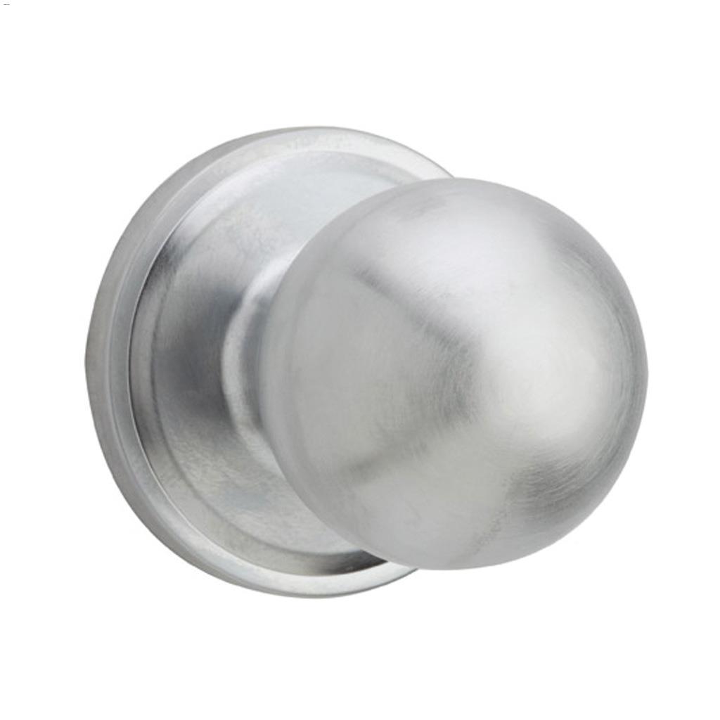2-1/8" Entry KD Satin Chrome Huntington Door Ball Knob Set