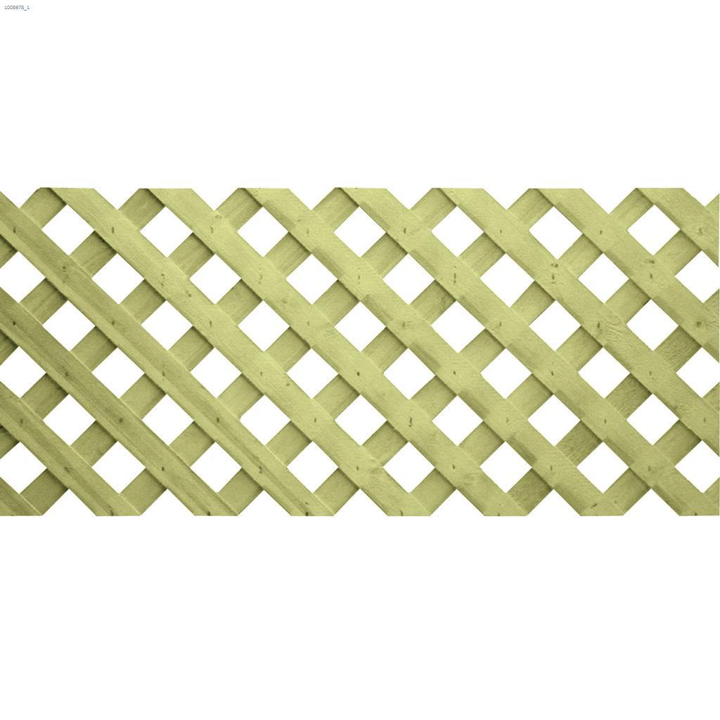 1' x 8' Treillis d'intimité en bois traité sous pression