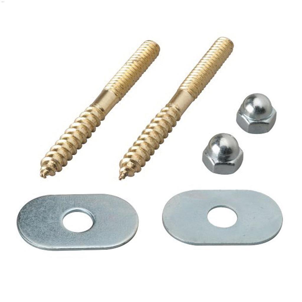 M-Line 1/4" x 2-1/2" Brass Plated Toilet Floor Screw