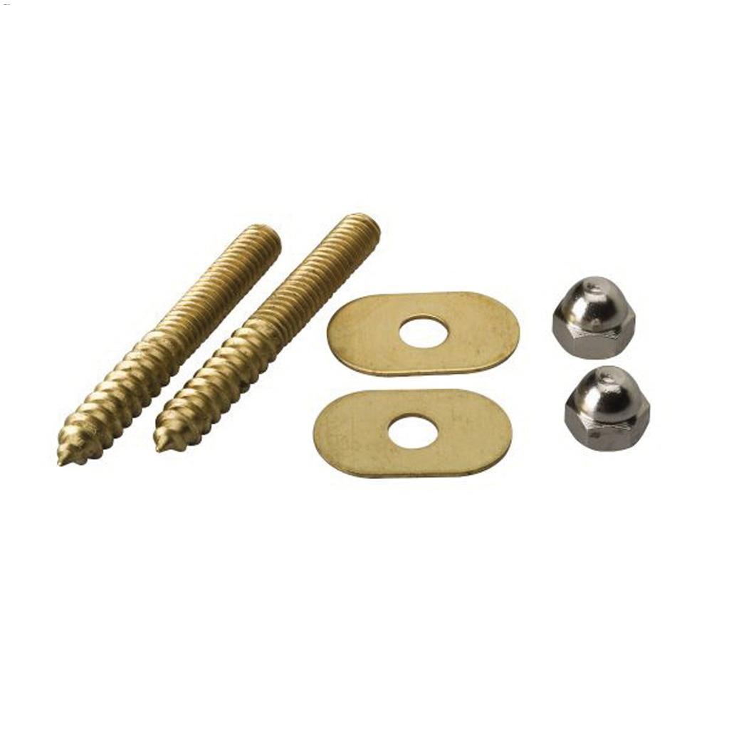 M-Line 5/16" x 2-1/2" Brass Plated Toilet Floor Screw