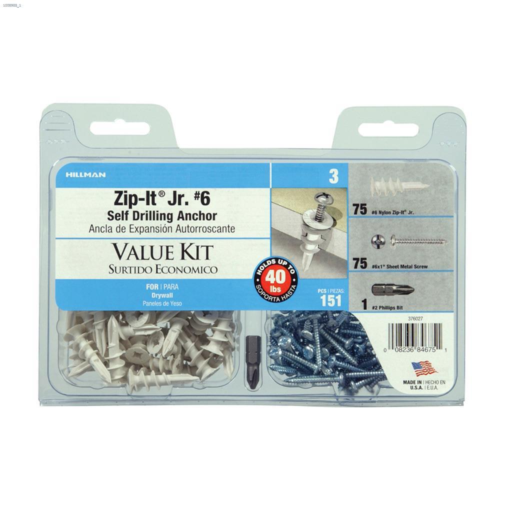 Zip-It #8 x 1-1/4" Brown Wallboard Anchor-4/Pack