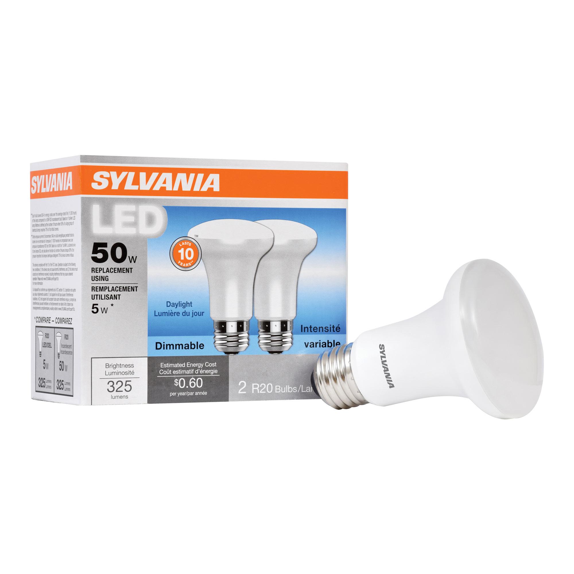 R20 5W 5000K LED Bulb-2/Pack
